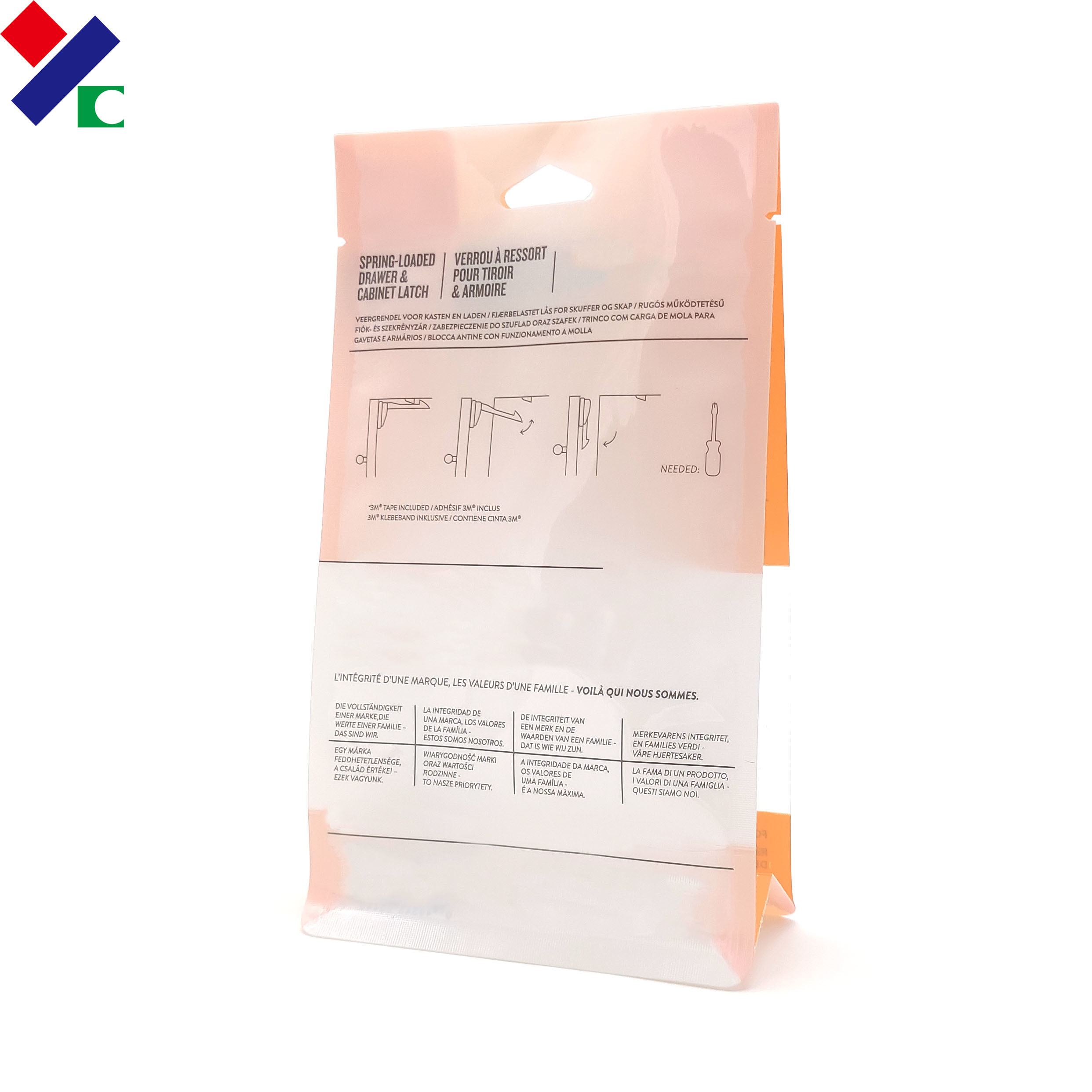 Flat Bottom Recyclable Plastic Bags With Zipper Clear Window