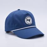 Wholesale Blue Rope Baseball Cap Custom Structured Embroidery Logo 5 Panel Golf