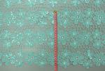 Chemical lace with Red/Pink /Orange Color + Embroidery 3 mm Sequin Lace Fabric