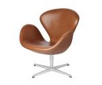 Vintage Leather Swan Chair