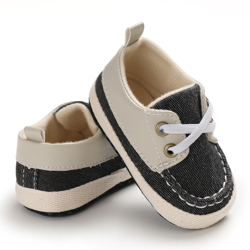 New fashion Canvas shoes Anti-slip prewalker infant crib boy baby shoes