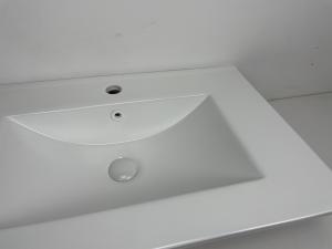 Quality Elegant Engineered Ceramic Vanity Top Bathroom Sink Flat Edge wholesale