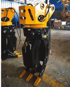 Quality 360 degree rotation wood graple log graple rotary hydraulic timber motor cylinder grab stone graple for PC60 ZX230 R200 wholesale