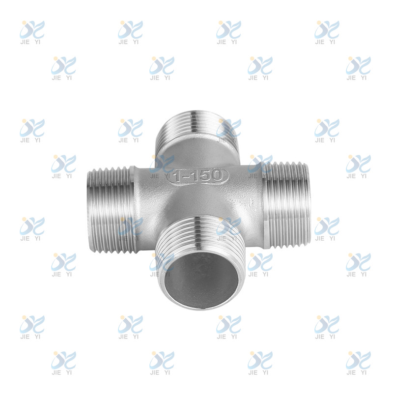 Stainless steel equal diameter four way elbow, high-pressure resistant cross adapter elbow