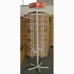 40 VDs Wire Pockets Books Metal Floor Spinner Display Rack