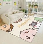 80*120cm Living Room Floor Carpets PVC Cartoon Animal Waterproof Carpet
