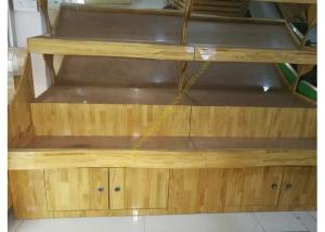 Quality Convenient Store Wooden Retail Display Stand / Wooden Display Shelf wholesale