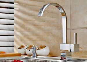 Quality 360 Degree Rotation Brass Sink Kitchen Faucet Counter Mounted ROVATE wholesale