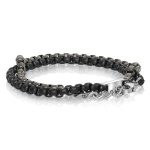 Quality Men's 316L Stainless Steel Bracelet With Stone Beads Metal Ball Pattern For Gift Jewelry wholesale