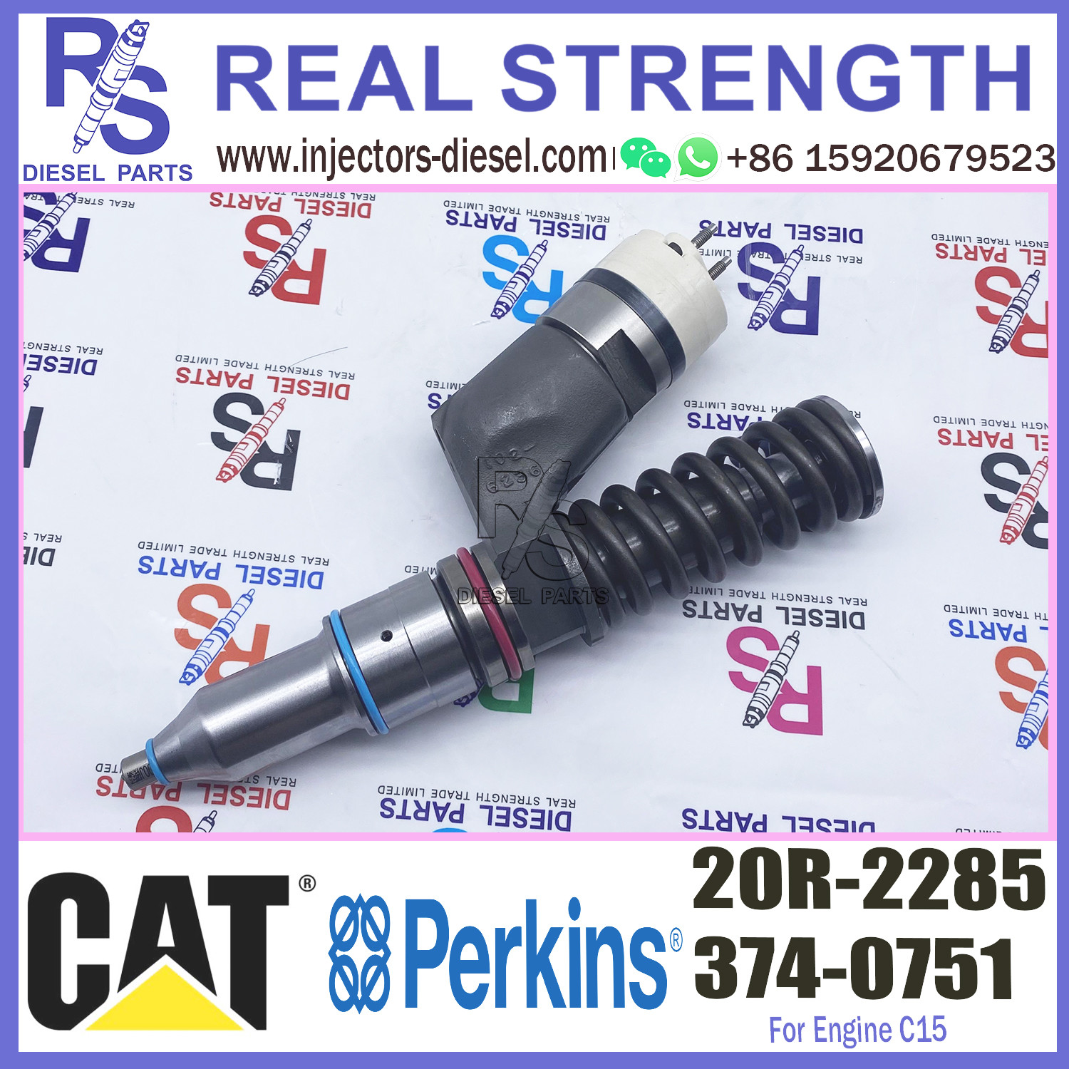 Diesel Engine Parts fuel injector 374-0751 20R-2285 For Caterpillar Track-Type Tractor D10N D10R D10T D10T2