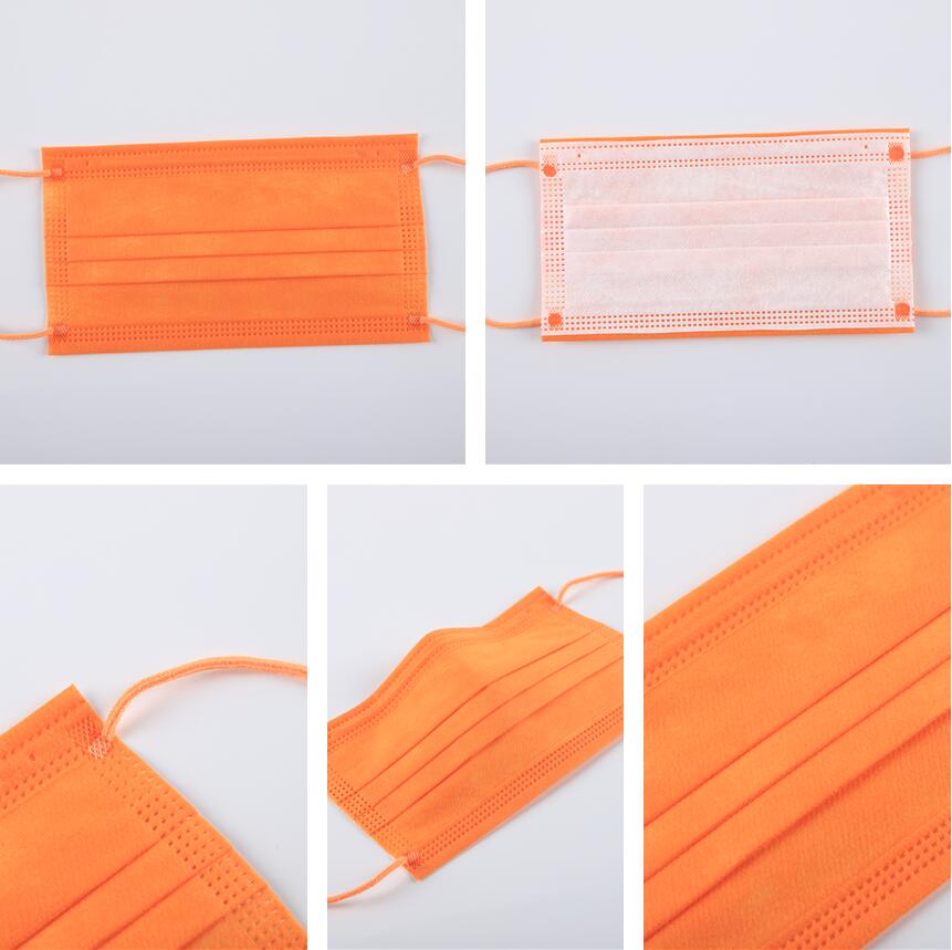 S&J Digital printing disposable spunlace non woven color 4 ply surgeon face mask