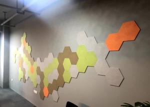 Quality Sound Absorption Multicolored Soundproofing Hexagons Recycled wholesale