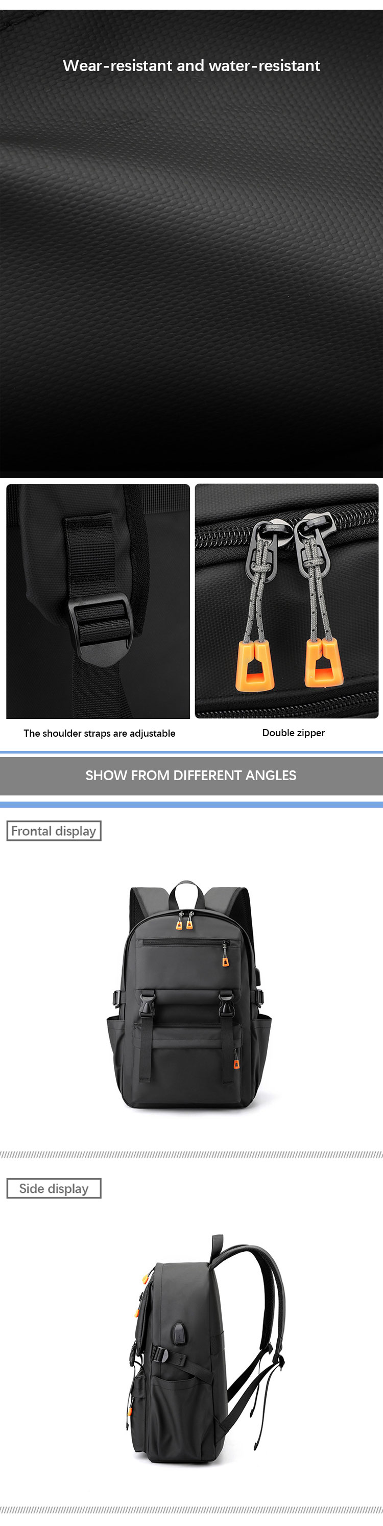 Unisex Waterproof Nylon 15 Inch Laptop Backpacks For Students School Wholesale