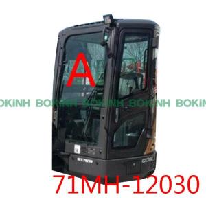 Quality 71MH-12030 HYUNDAI Excavator Cab Glass Front Upper Tempered Windshield 5MM Thick wholesale