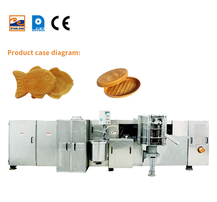 Multi Purpose Waffle Basket Sugar Cone Production Line With Patent Press Tower System