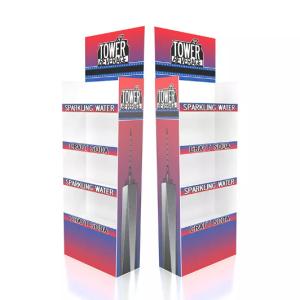 Quality Supermarket Retail Cardboard Shelf Display , POP Floor Display For Water Soda wholesale
