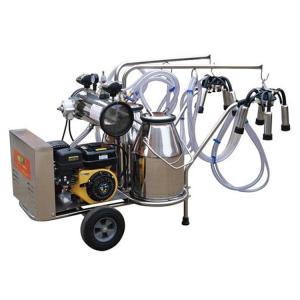 Quality Dairy Farm Electric Automatic Diesel Goat Cow Milking Machine 2 Buckets wholesale