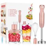 FDA Electric Hand Held Food Blenders 600W 800W Pink Hand Blender