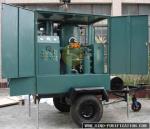 Transformer Regeneration Oil Purification Machine , Outdoor Trailer Vacuum Oil