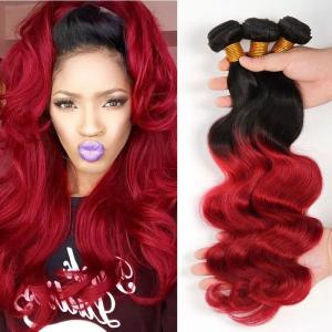 Quality 3 Bundles Weave Ombre Real Hair Extensions Remy Hair Last Long Time For Girl wholesale