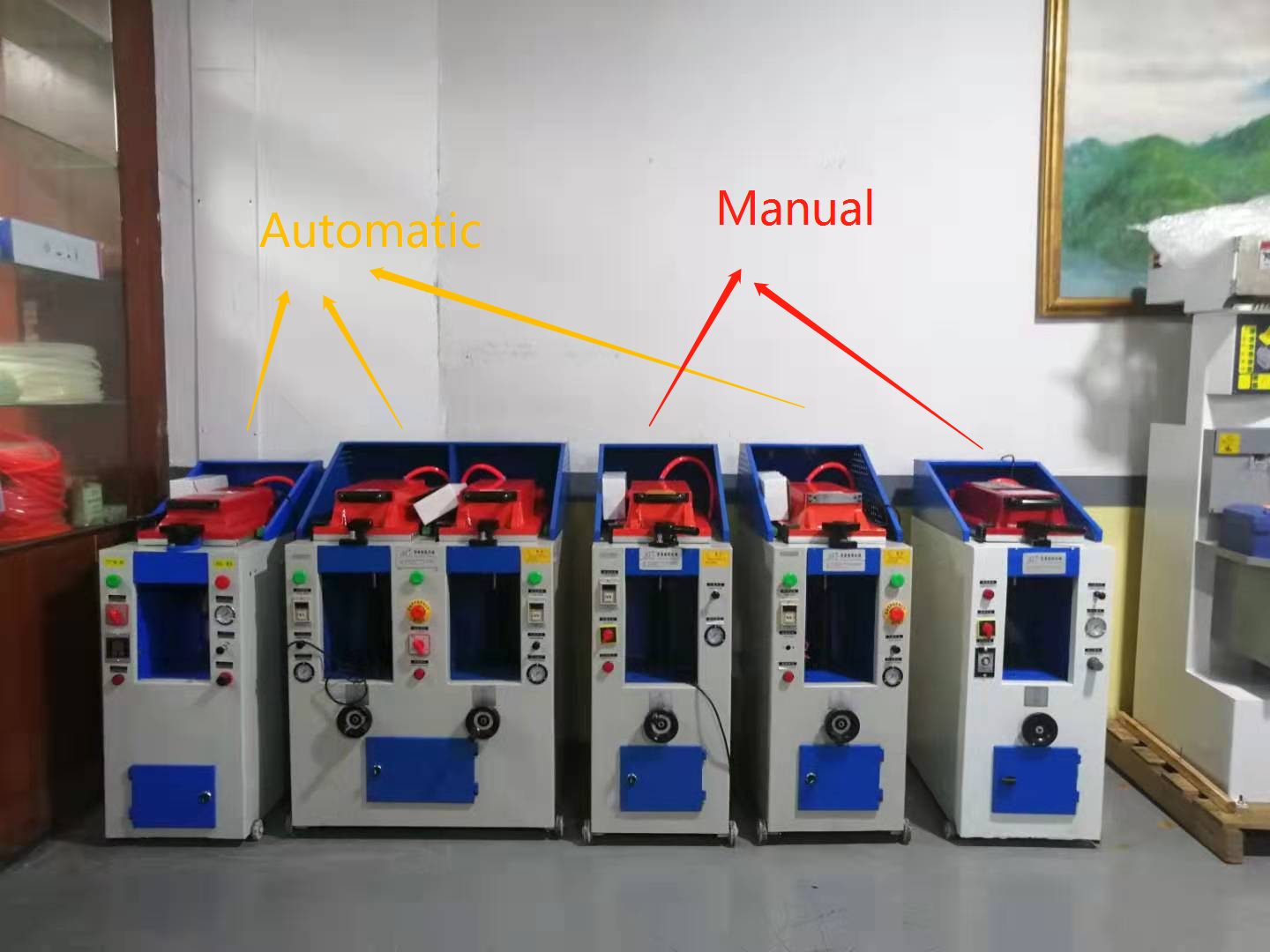 YT-2005DA Fully automatic Sandals shoe sole pressing machine bottom attaching machine double heads working