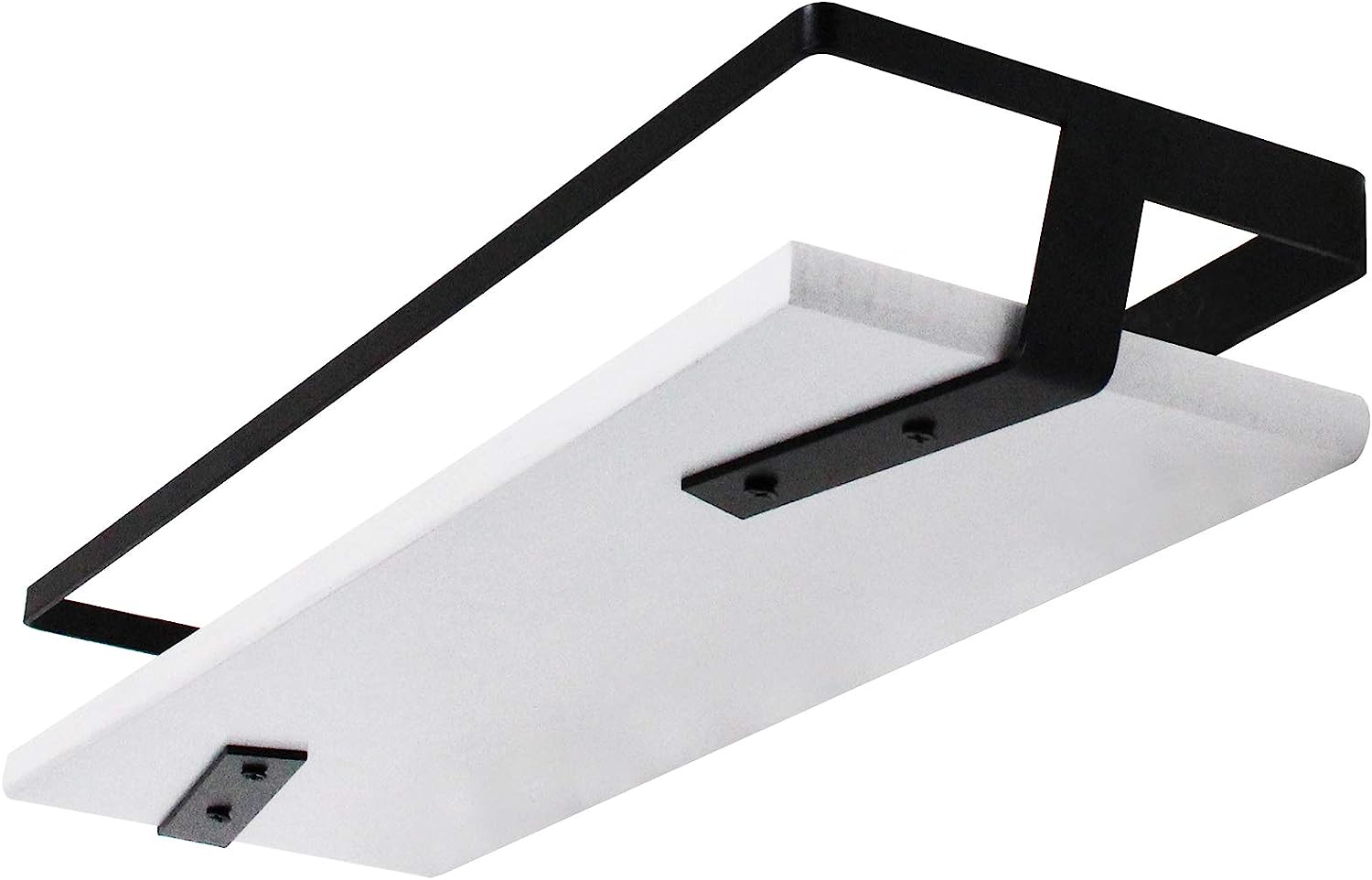 Metal Frame Bathroom Wall Shelf Powder Coated Wood Storage Shelves for Kitchen Decor