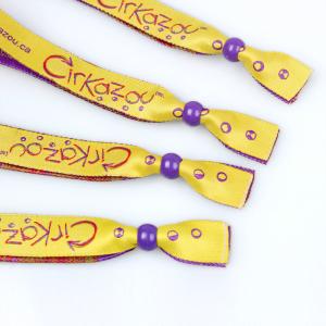 Quality Yellow Pink Color Decorative Custom Wrist Band For Business Gift wholesale