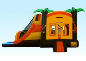 Quality Yellow Fun City Inflatable Bouncer Combo Environmental Friendly wholesale