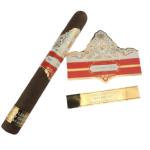 Vinyl BOPP Cigar Labels Printable Gold Foil Heat Resistant Embossed Sticker
