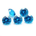 Wholesale 3A Colors CZ Stones Round Cut 3.0mm-9.0mm Cubic Loose Moissanite