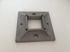 Quality Brushed / Polished Square Stainless Steel Balustrade Parts , Handrail Base Flange wholesale
