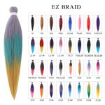 Material Ombre Crochet Braiding Hair Expression Pre Stretched Hair With 100g