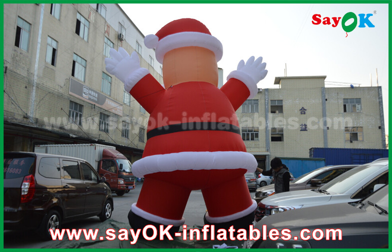 Custom Height Inflatable Holiday Decorations , Outdoor Inflatable Santa Claus