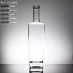 700ml Pewter Metal Labels Rum Whisky Vodka Gin Spirits Glass Wine Bottle Empty