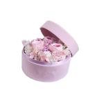 Luxury Printing Paper Tube Packaging / Black Red Round Flower Gift Box
