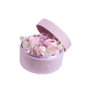 Quality Luxury Printing Paper Tube Packaging / Black Red Round Flower Gift Box wholesale