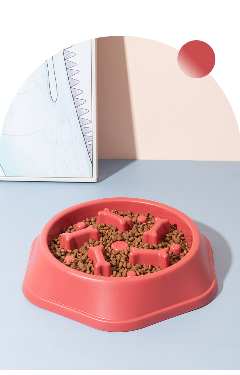 Pet Dog Bowl Plastic Anti Choking Slow Feeding LCD Display Alimentador De Mascota