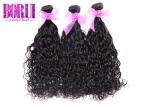 No Shedding Malaysian Water Wave Hair , Cuticle Aligned Virgin Hair Natural