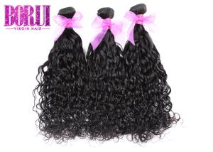 Quality No Shedding Malaysian Water Wave Hair , Cuticle Aligned Virgin Hair Natural Black wholesale
