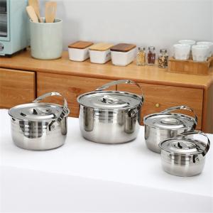 Quality Home use 4pcs stock pot cooking cookware set with lid handle wholesale