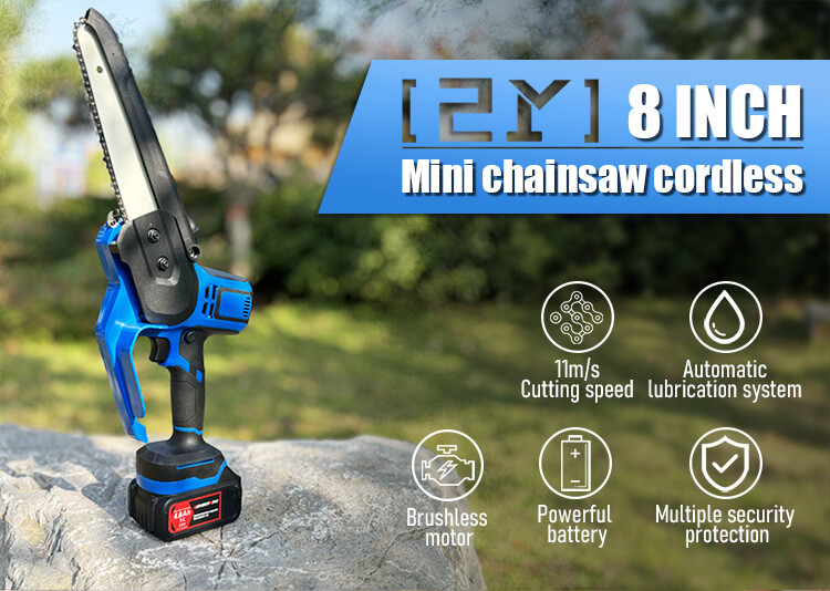 Efficient Electric 8'' Handheld Mini Chainsaw With Battery Power Source