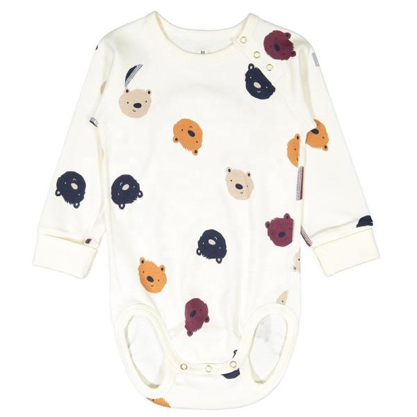Spring Autumn Cotton bamboo Long Sleeve Printed Custom Baby Girl Boy Rompers
