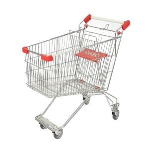 Quality 125L Large Capacity Russian Style Supermarket Steel Handcart Grocery Store High-Quality Cart Wholesale wholesale