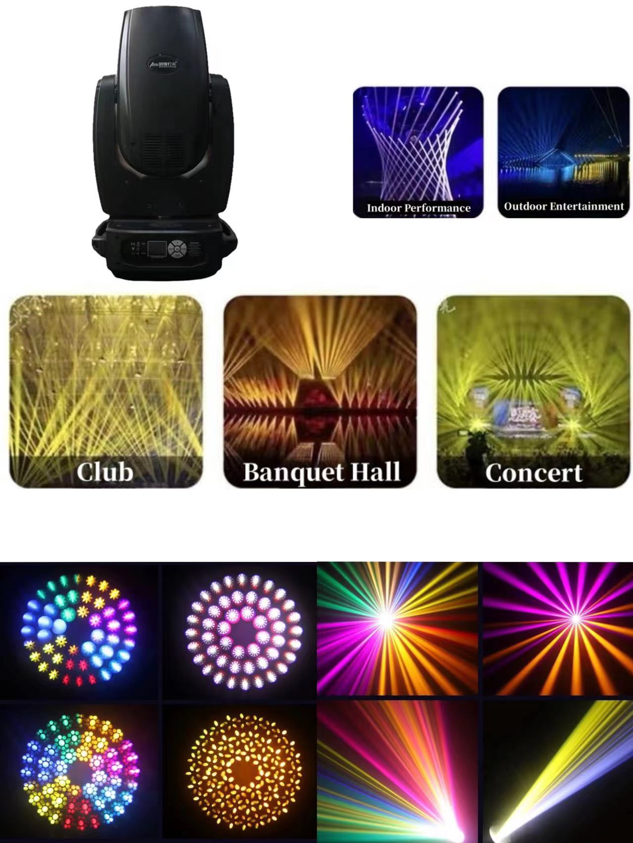 480W LED Beam Light Lamp Bar for Wedding Equipment DMX512 Stage Club Party Head Light