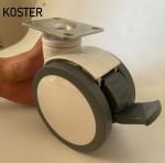 5 Inch Hospital Bed Brake Medical Caster Wheels Customization Gross Weight 1