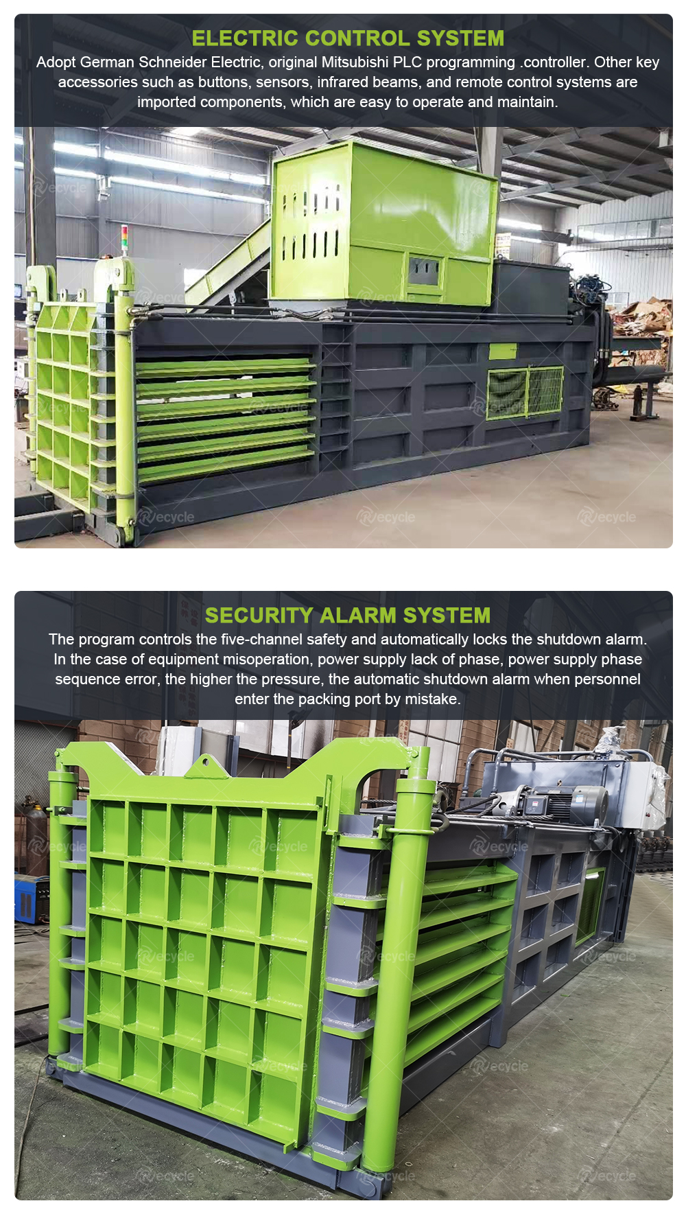 Hydraulic Cardboard Baler Press Machine For Compress Packaging