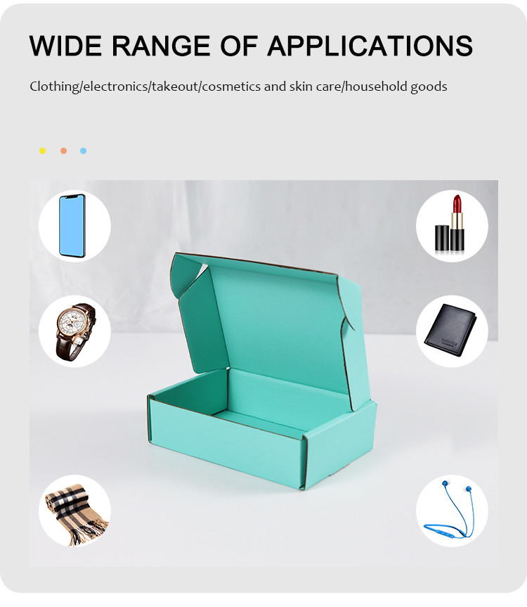 Customizable Mint Green Corrugated Extra Hard Airplane Box Clothing Packaging
