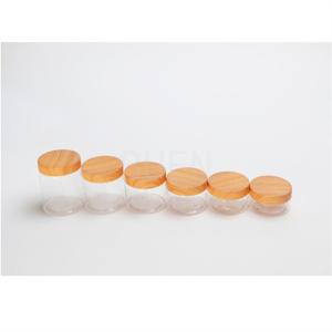Quality Eco Plastic Cosmetic Jars Skincare Cosmetic Cream Containers Bamboo wholesale