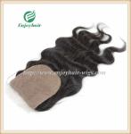 Silk top closure5''x5'' brazilian virgin hair natural color body wave 10''-24''L