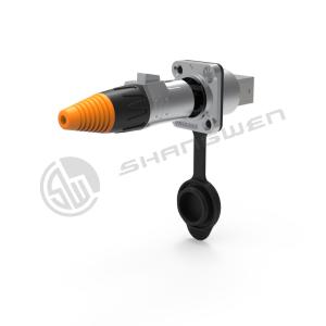 Quality IP65 Waterproof Rj45 Male And Female Connector Metal Button Upgrade Model wholesale